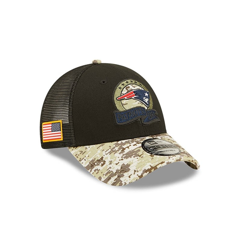 Gorras De Camionero New Era New England Patriots NFL Salute To Service Gorras Negros | XO8034675