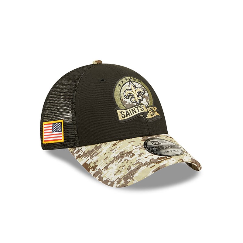 Gorras De Camionero New Era New Orleans Saints NFL Salute To Service Gorras Negros | HA6184395