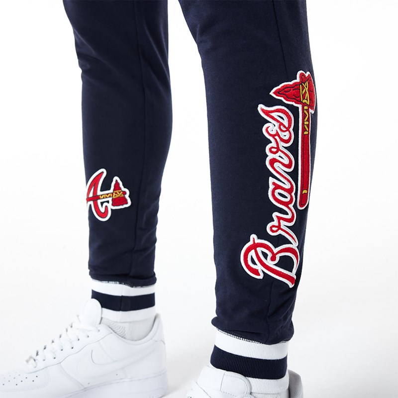 Pantalones Jogger New Era Atlanta Braves MLB Logo Select Azules | KY0617982