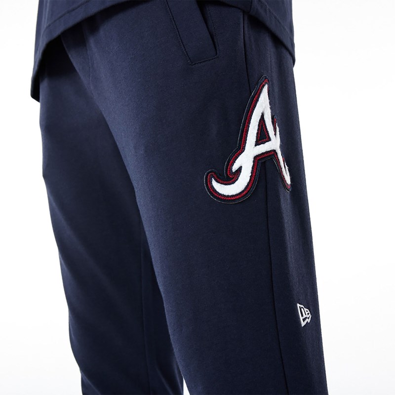 Pantalones Jogger New Era Atlanta Braves MLB Logo Select Azules | KY0617982