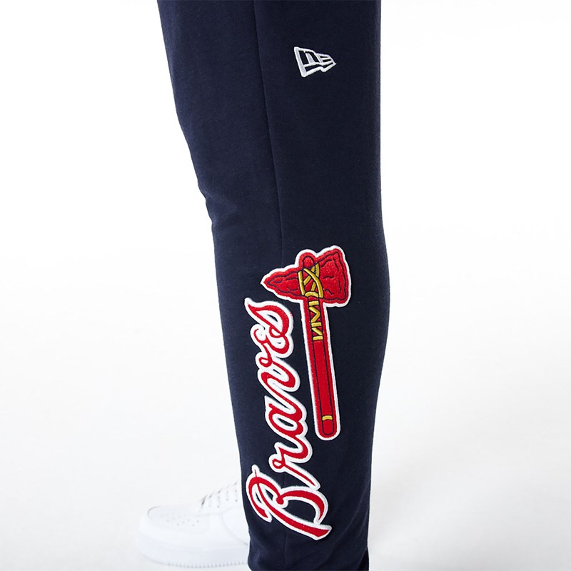 Pantalones Jogger New Era Atlanta Braves MLB Logo Select Azules | KY0617982