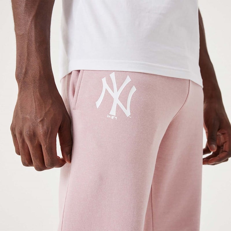 Pantalones Jogger New Era New York Yankees MLB League Essential Pastel Rosas | BW2497836