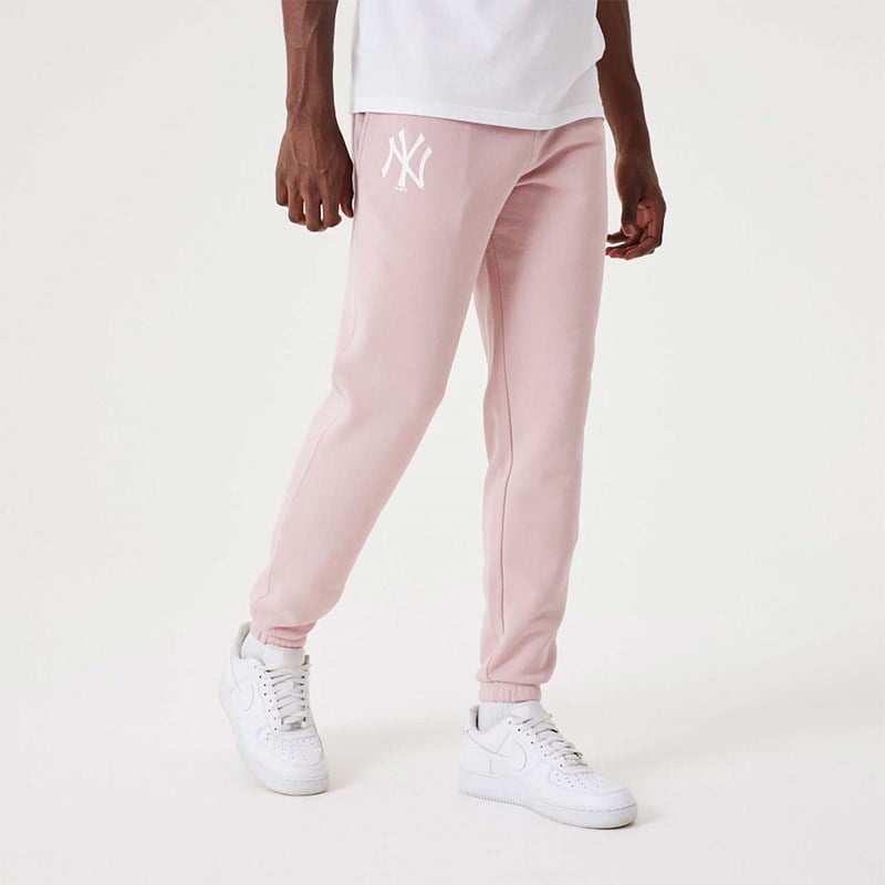 Pantalones Jogger New Era New York Yankees MLB League Essential Pastel Rosas | BW2497836