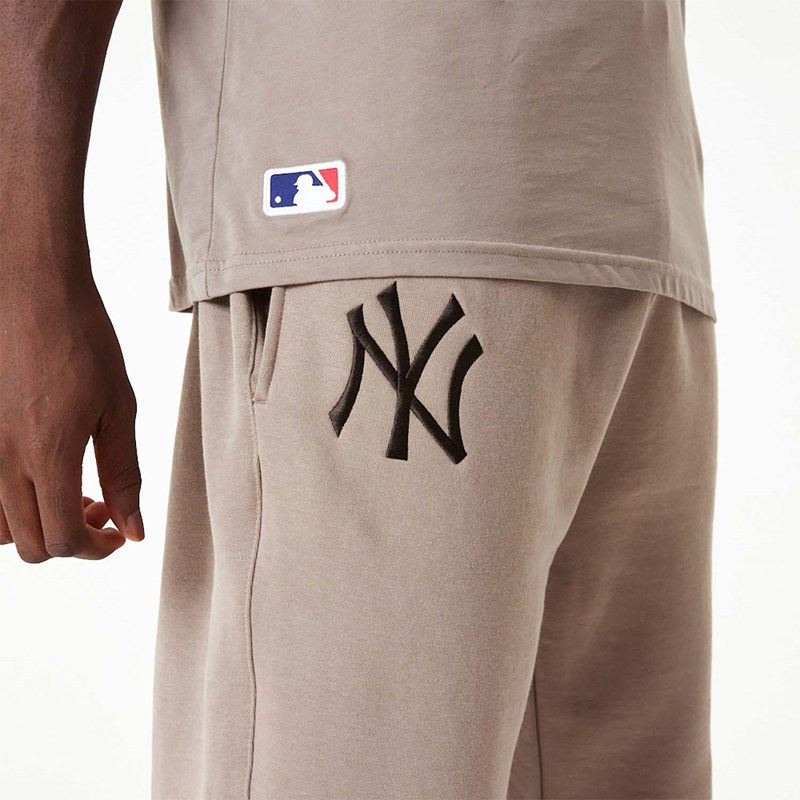 Pantalones Jogger New Era New York Yankees MLB Embroidered Logo Marrom | SJ7594632