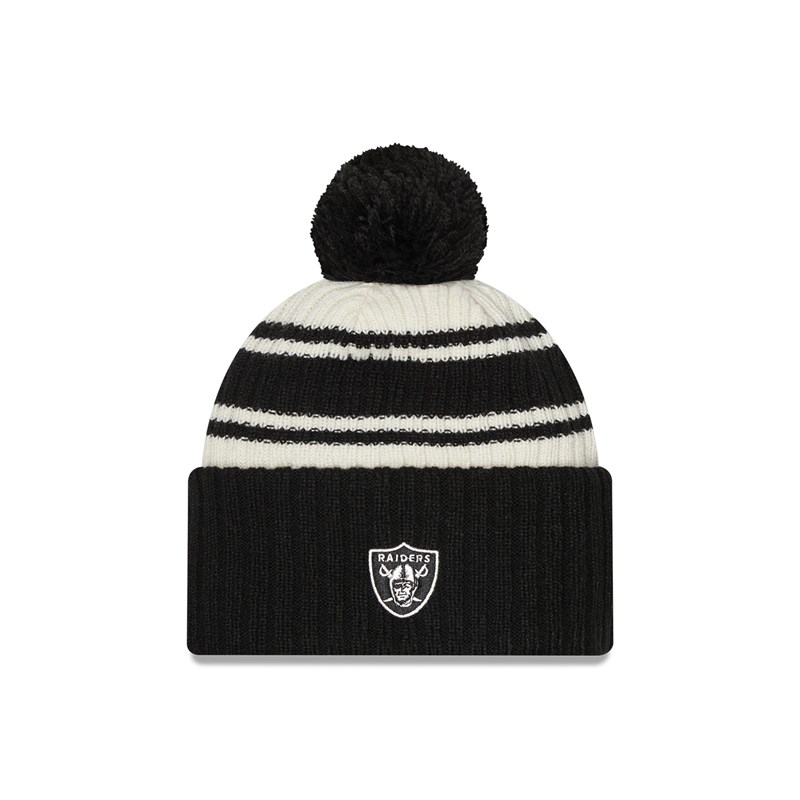 Prendas De Punto New Era Las Vegas Raiders NFL Sideline Beanie Gorras Negros | ZR0743568