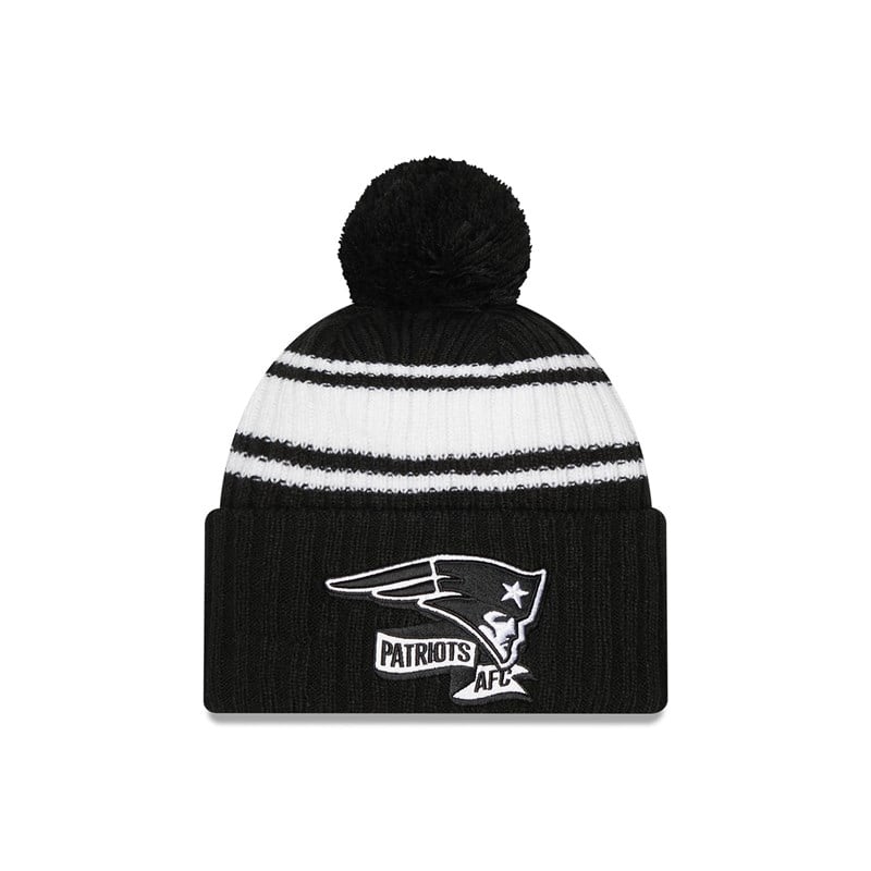 Prendas De Punto New Era New England Patriots NFL Sideline Beanie Gorras Negros | CJ5609823