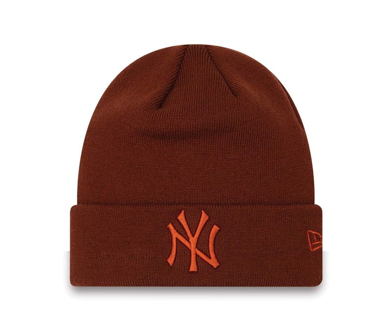 Prendas De Punto New Era New York Yankees League Essentials Cuff Beanie Gorras Marrom | AO7284561