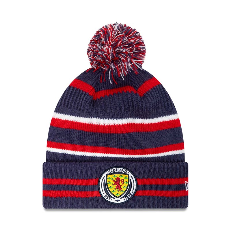 Prendas De Punto New Era Scottish Fa Deporte Youth Beanie Gorras Azules | AX6107283