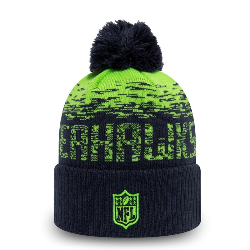 Prendas De Punto New Era Seattle Seahawks Ombre Deporte Beanie Gorras Azules | DC2380495