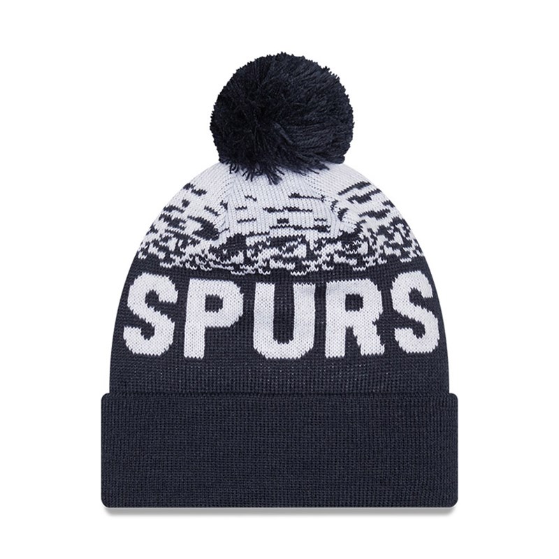 Prendas De Punto New Era Tottenham Hotspur Logo Bobble Beanie Gorras Azules | WM8345726