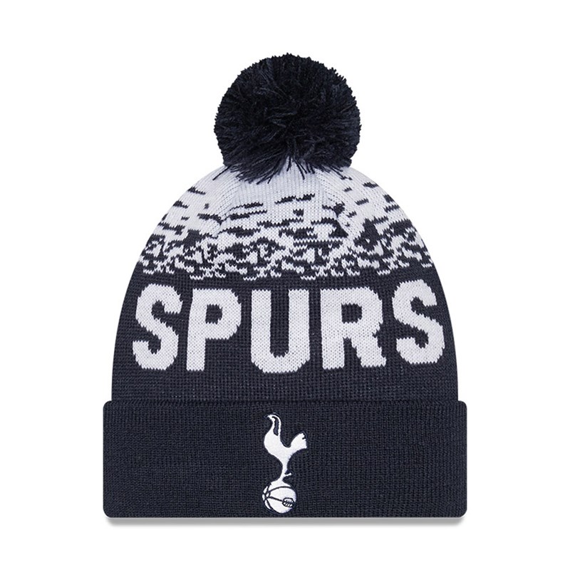 Prendas De Punto New Era Tottenham Hotspur Logo Bobble Beanie Gorras Azules | WM8345726