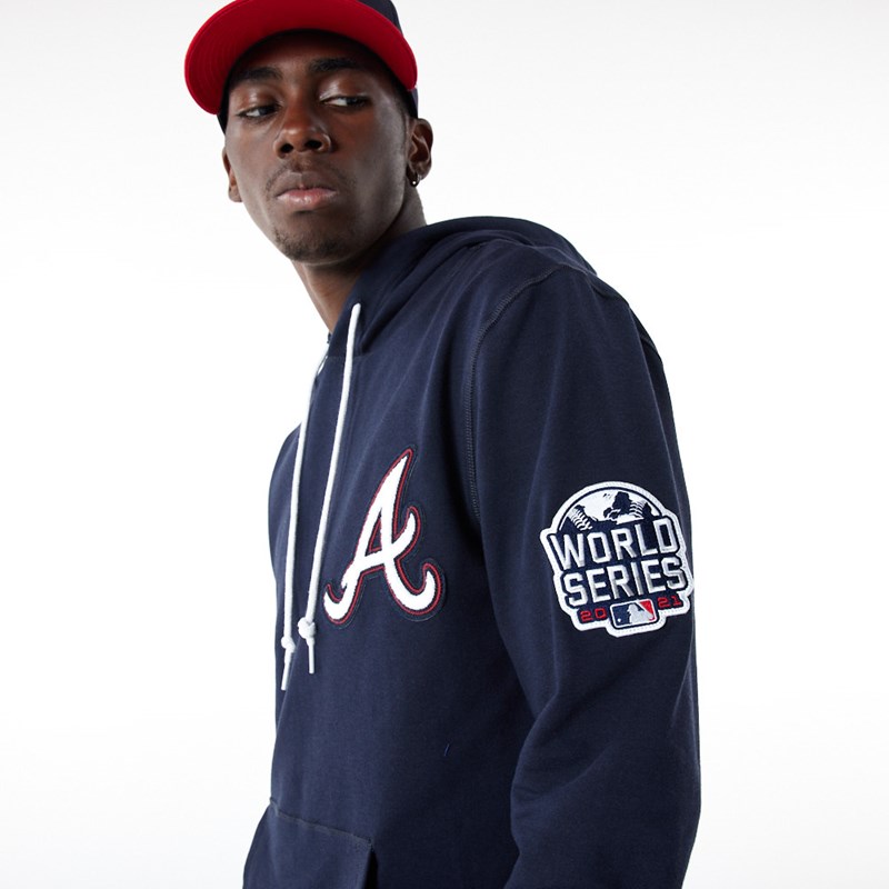 Sudadera Con Capucha New Era Atlanta Braves MLB Logo Select Azules | SU8437950