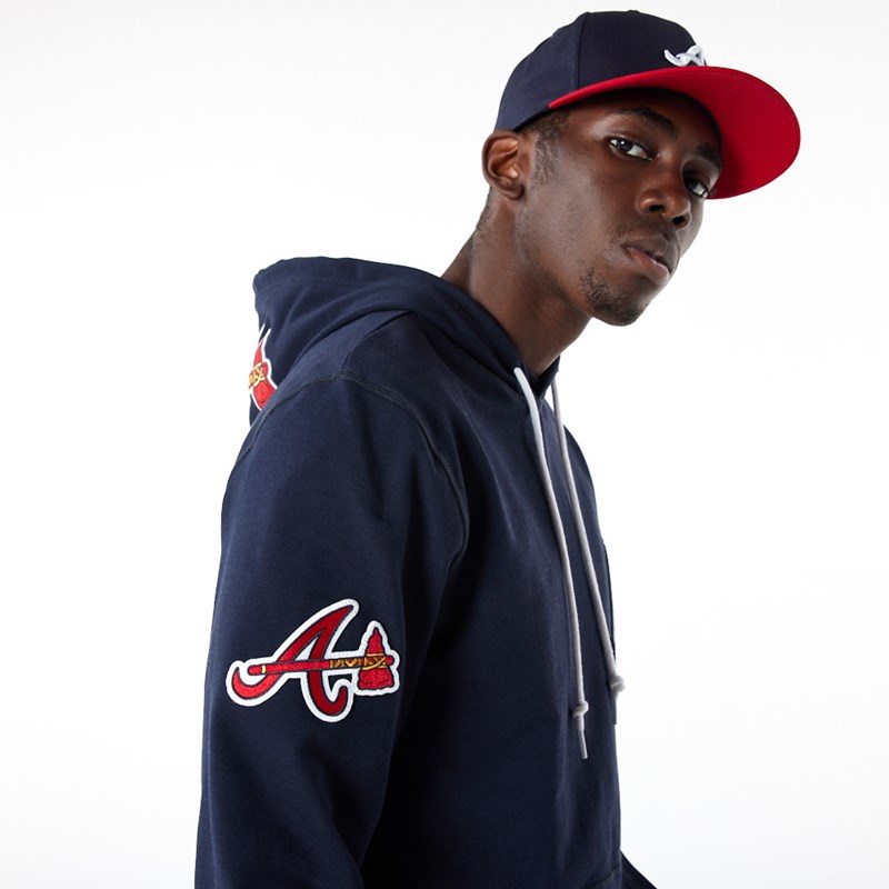 Sudadera Con Capucha New Era Atlanta Braves MLB Logo Select Azules | SU8437950