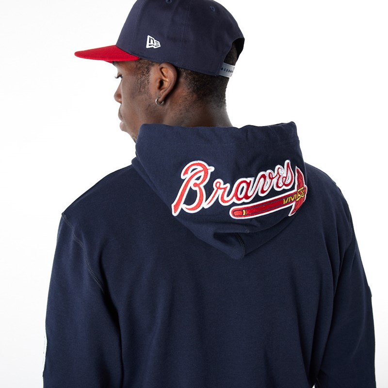 Sudadera Con Capucha New Era Atlanta Braves MLB Logo Select Azules | SU8437950