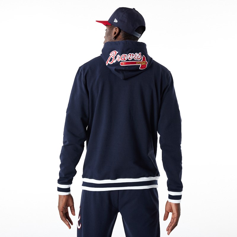 Sudadera Con Capucha New Era Atlanta Braves MLB Logo Select Azules | SU8437950