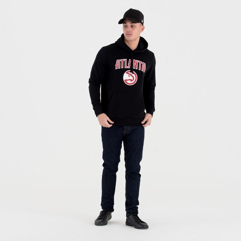 Sudadera Con Capucha New Era Atlanta Hawks Team Logo Negros | VZ8451260