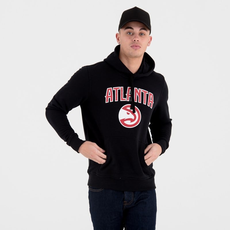 Sudadera Con Capucha New Era Atlanta Hawks Team Logo Negros | VZ8451260