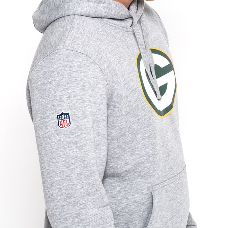 Sudadera Con Capucha New Era Bay Packers Team Logo Grises | JH2043196