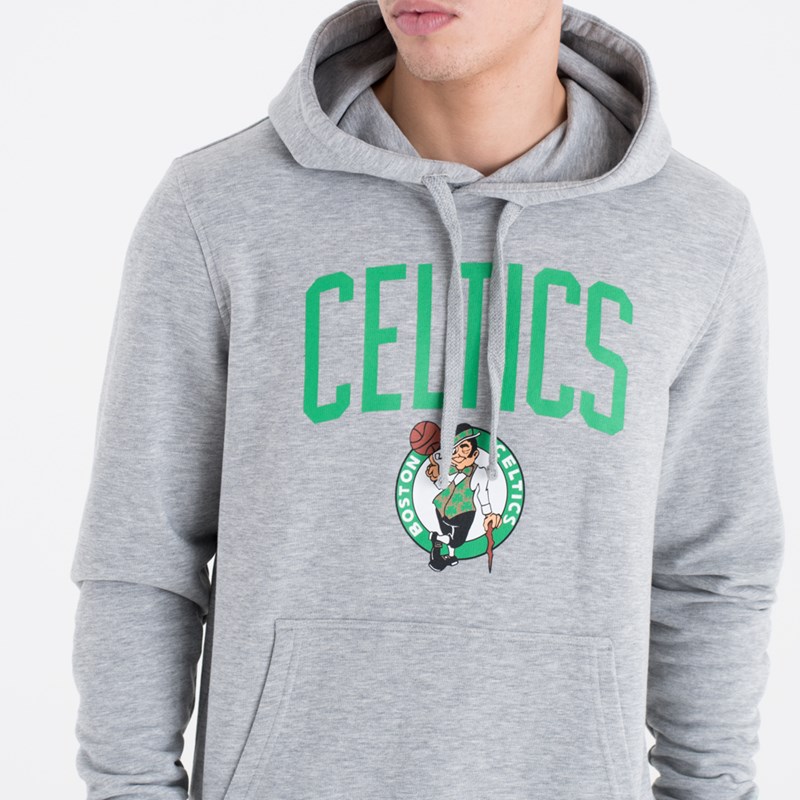 Sudadera Con Capucha New Era Boston Celtics Team Logo Grises | VW2514970