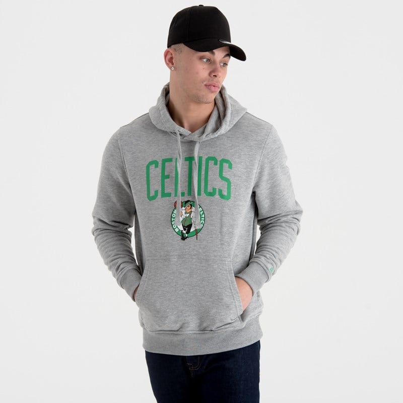 Sudadera Con Capucha New Era Boston Celtics Team Logo Grises | VW2514970