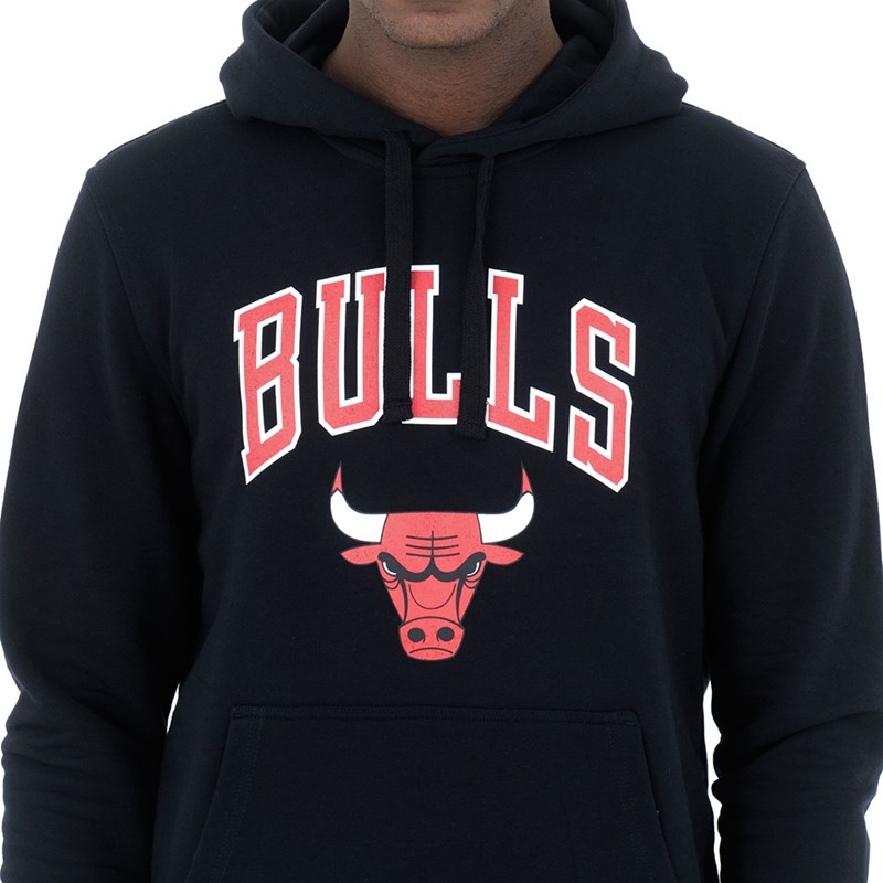 Sudadera Con Capucha New Era Chicago Bulls Negros | HV5786130