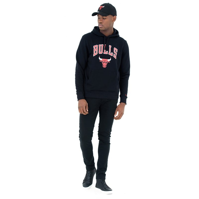 Sudadera Con Capucha New Era Chicago Bulls Negros | HV5786130