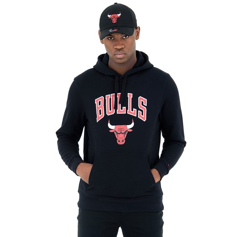 Sudadera Con Capucha New Era Chicago Bulls Negros | HV5786130