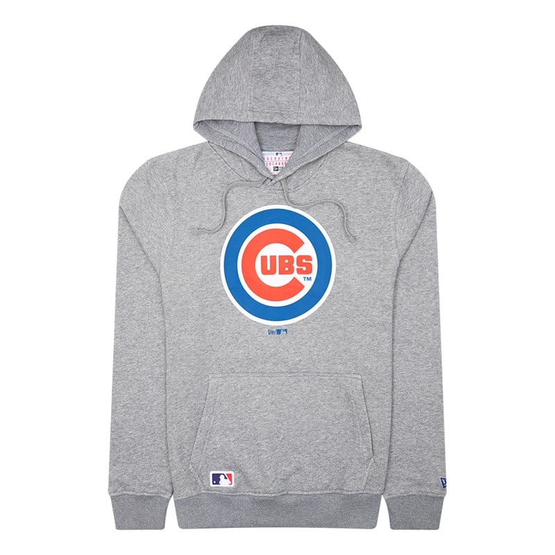 Sudadera Con Capucha New Era Chicago Cubs MLB Team Logo Grises | WZ7203984