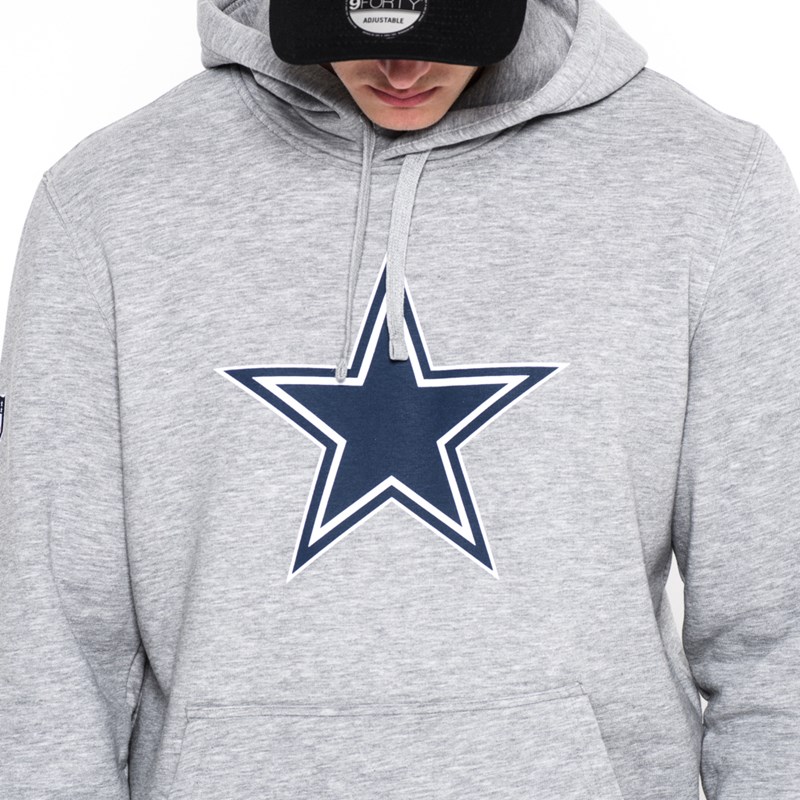 Sudadera Con Capucha New Era Dallas Cowboys Team Logo Grises | XJ9426578