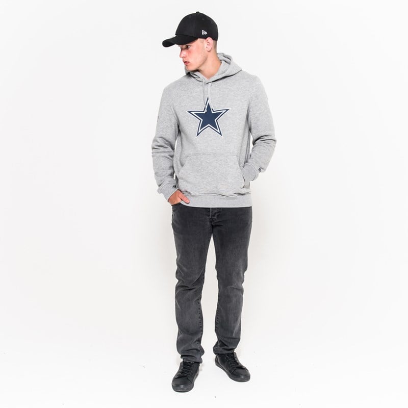 Sudadera Con Capucha New Era Dallas Cowboys Team Logo Grises | XJ9426578