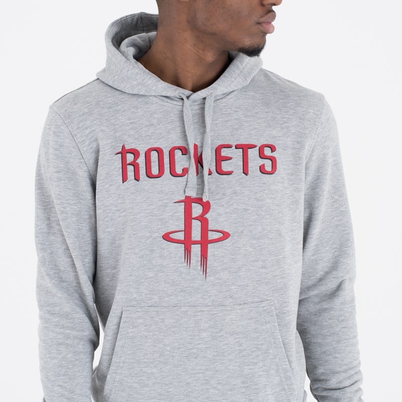 Sudadera Con Capucha New Era Houston Rockets Team Logo Pullover Grises | YF7596824