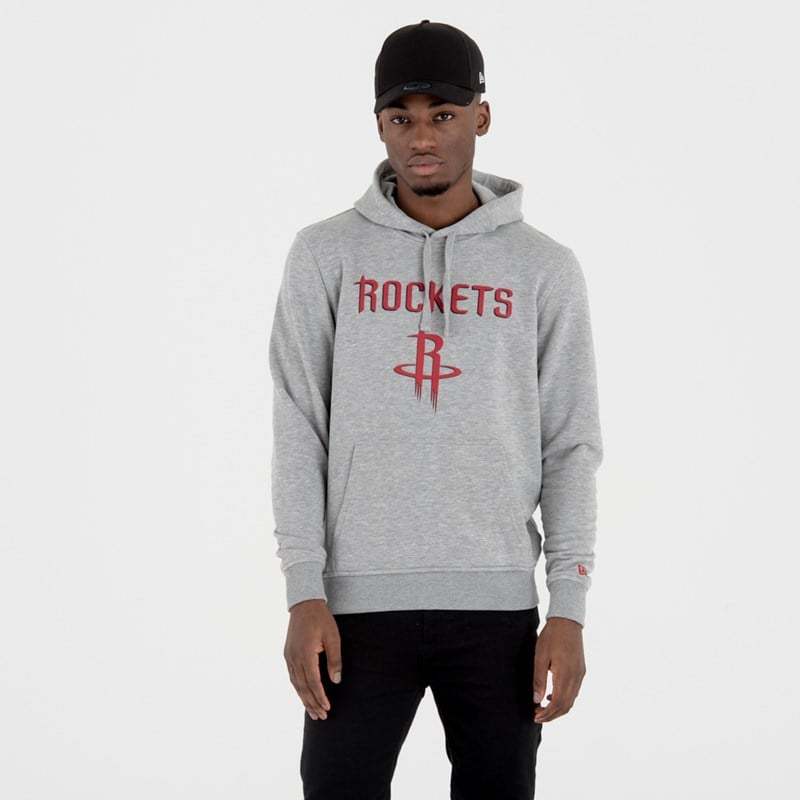 Sudadera Con Capucha New Era Houston Rockets Team Logo Pullover Grises | YF7596824