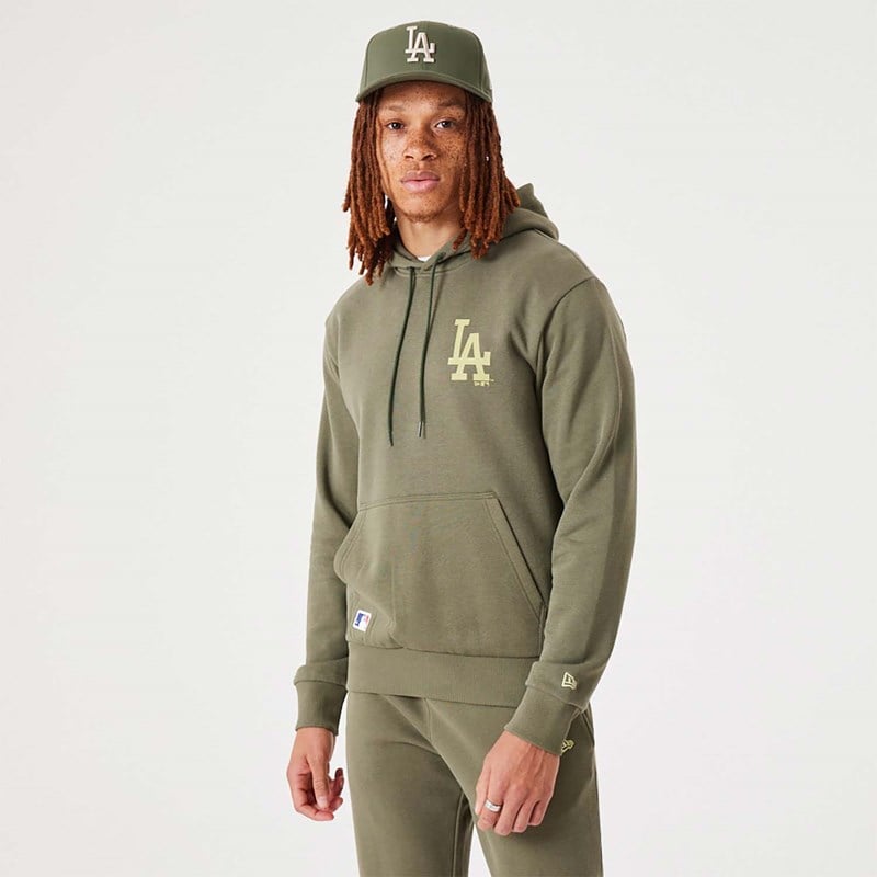 Sudadera Con Capucha New Era La Dodgers MLB League Essential Medium Pullover Verdes | QR6718920