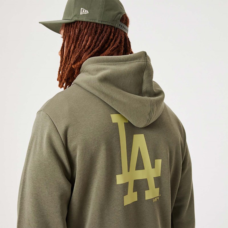 Sudadera Con Capucha New Era La Dodgers MLB League Essential Medium Pullover Verdes | QR6718920