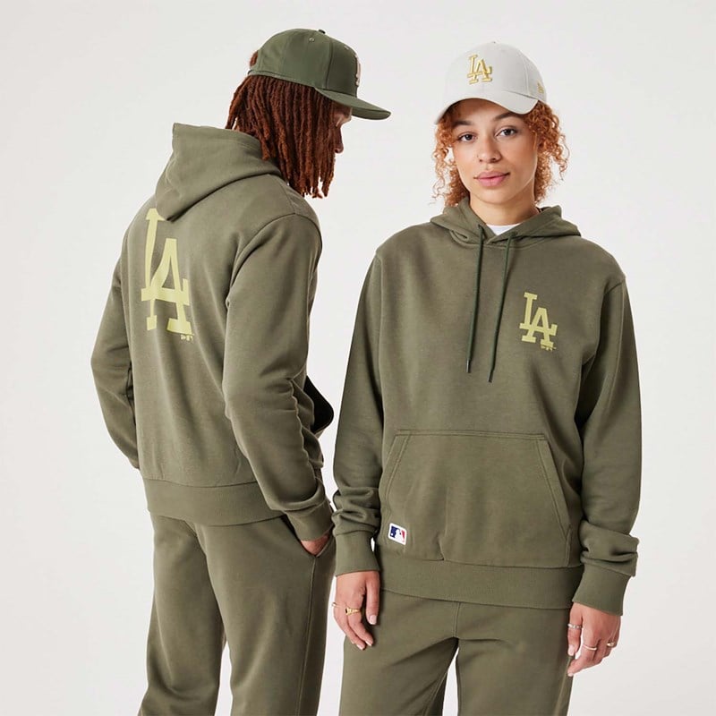 Sudadera Con Capucha New Era La Dodgers MLB League Essential Medium Pullover Verdes | QR6718920