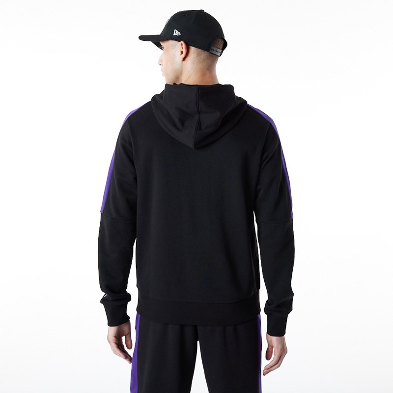 Sudadera Con Capucha New Era La Lakers Full Zip Panel Detail Negros | IB9467850