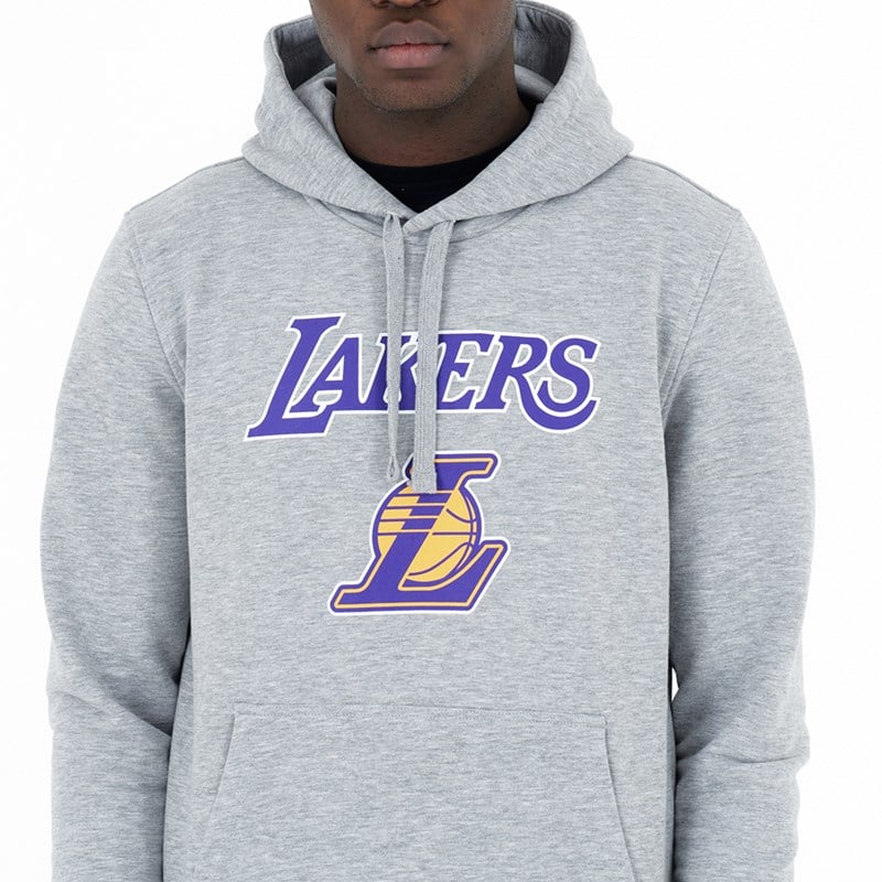 Sudadera Con Capucha New Era La Lakers Grises | UC5183640