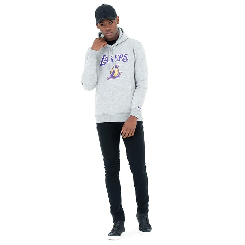 Sudadera Con Capucha New Era La Lakers Grises | UC5183640