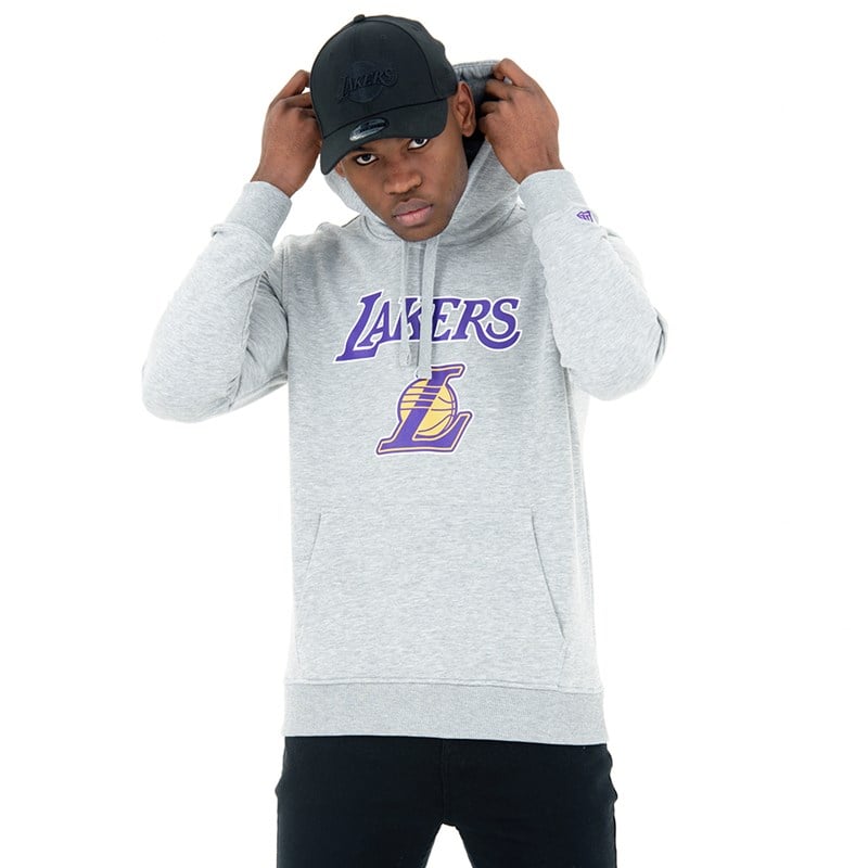 Sudadera Con Capucha New Era La Lakers Grises | UC5183640