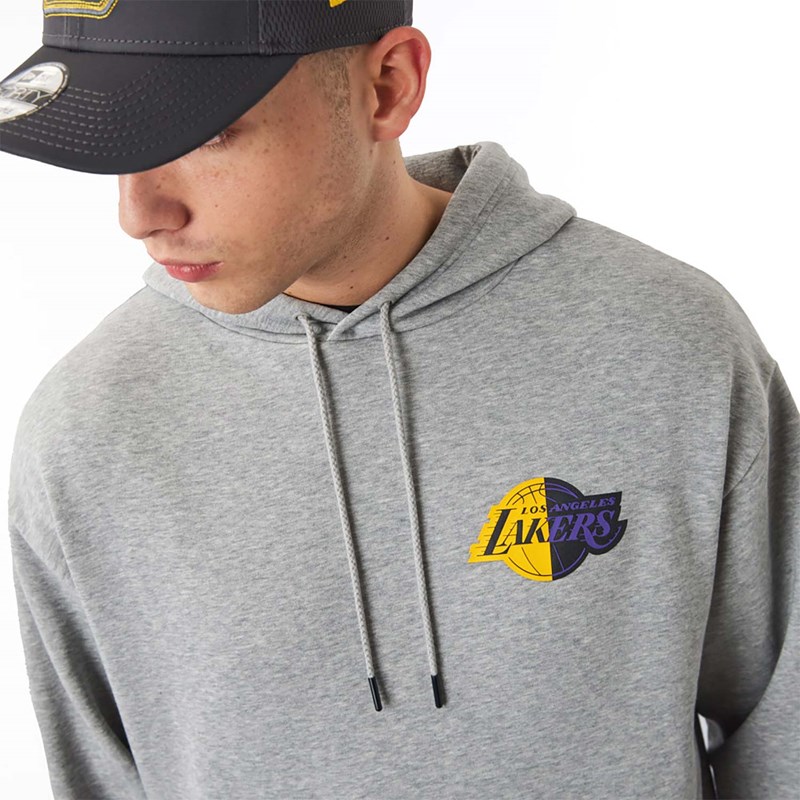 Sudadera Con Capucha New Era La Lakers NBA Team Logo Grises | BZ4109632