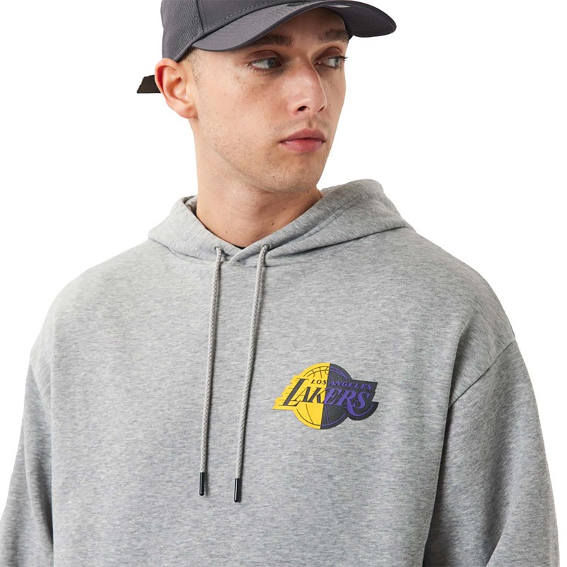 Sudadera Con Capucha New Era La Lakers NBA Team Logo Grises | BZ4109632