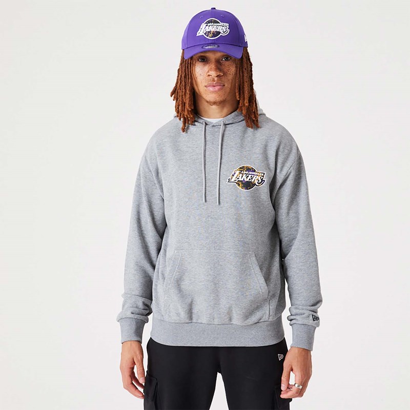 Sudadera Con Capucha New Era La Lakers NBA Infill Team Logo Medium Pullover Grises | WB0856721