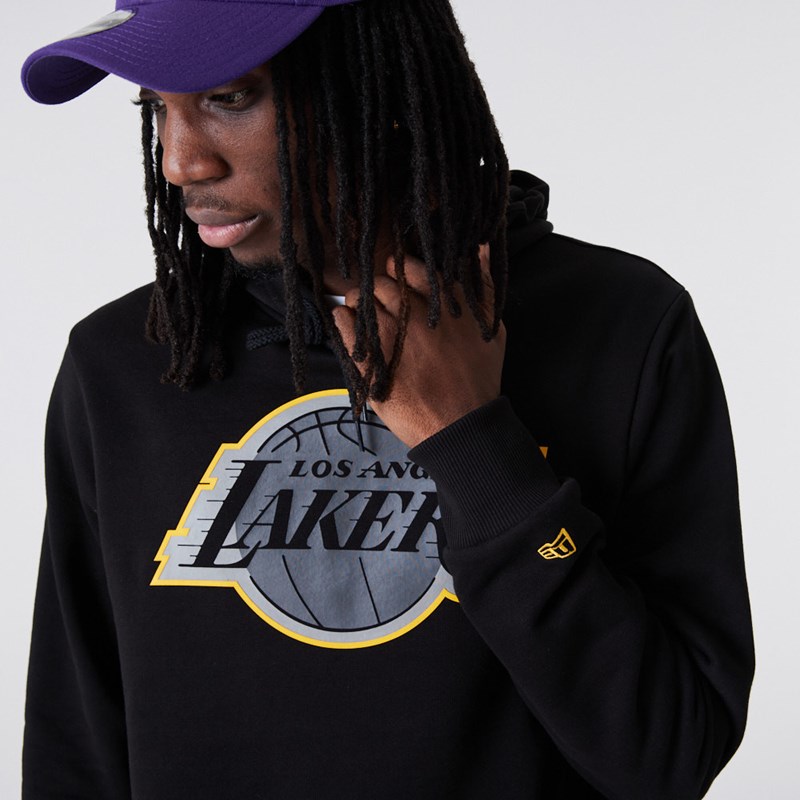 Sudadera Con Capucha New Era La Lakers NBA Outline Logo Negros | YS0735189