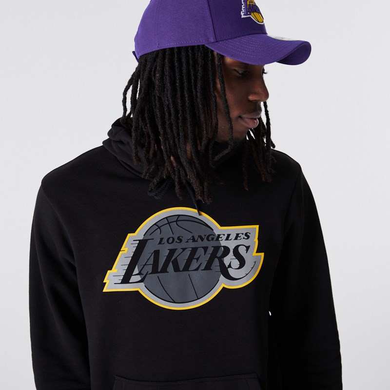 Sudadera Con Capucha New Era La Lakers NBA Outline Logo Negros | YS0735189