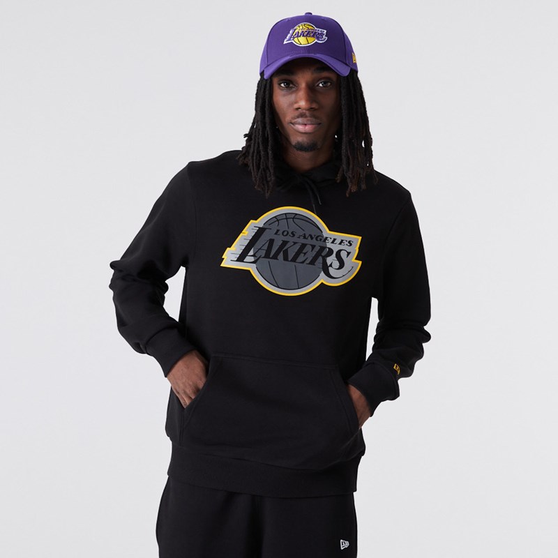 Sudadera Con Capucha New Era La Lakers NBA Outline Logo Negros | YS0735189