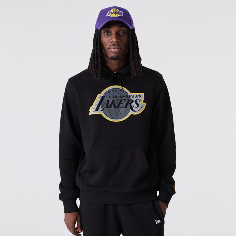 Sudadera Con Capucha New Era La Lakers NBA Outline Logo Negros | YS0735189