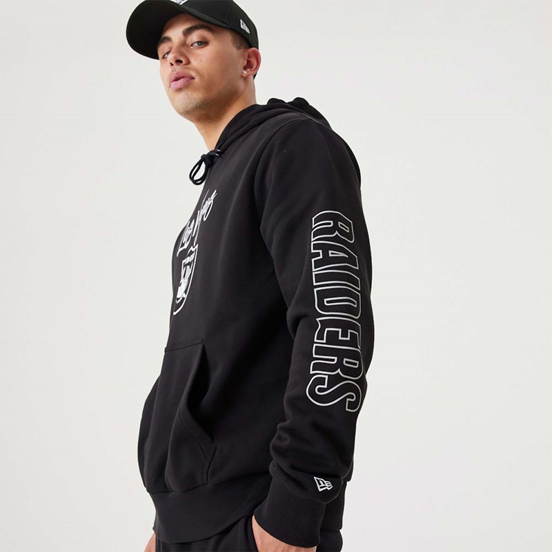 Sudadera Con Capucha New Era Las Vegas Raiders NFL Script Pullover Negros | XU2150897