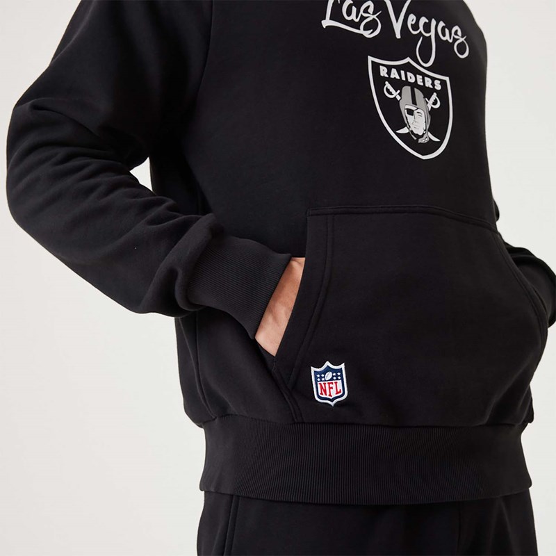 Sudadera Con Capucha New Era Las Vegas Raiders NFL Script Pullover Negros | XU2150897