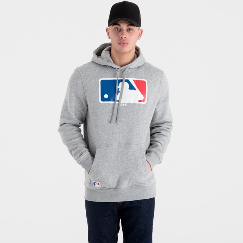 Sudadera Con Capucha New Era MLB Logo Grises | YE4582017