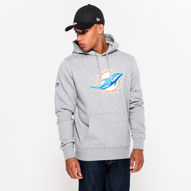 Sudadera Con Capucha New Era Miami Dolphins Team Logo Grises | WS3748625